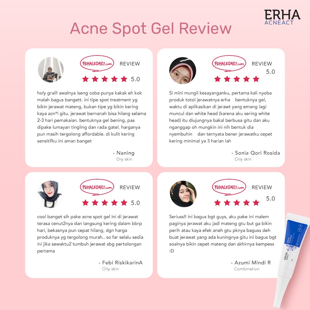 ERHA Acneact BHA &amp; Sulphur Acne Spot Gel 10g - Obat Totol Jerawat  @MJ