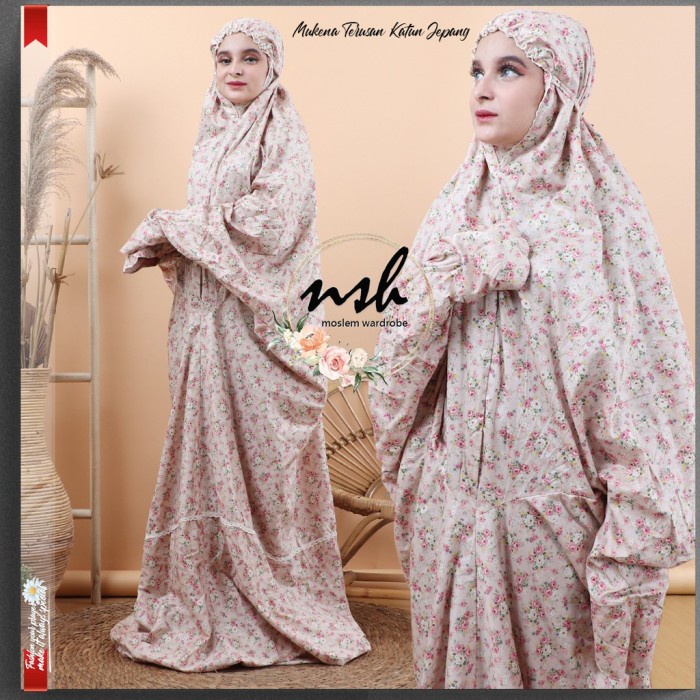 Mukena Dewasa Terusan Katun Jepang ORI