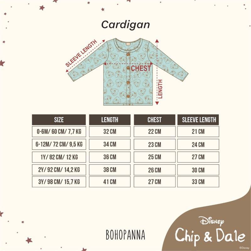 Bohopanna Cardigan Boy Disney Chip &amp; Dale // Cardigan Motif Anak Boy