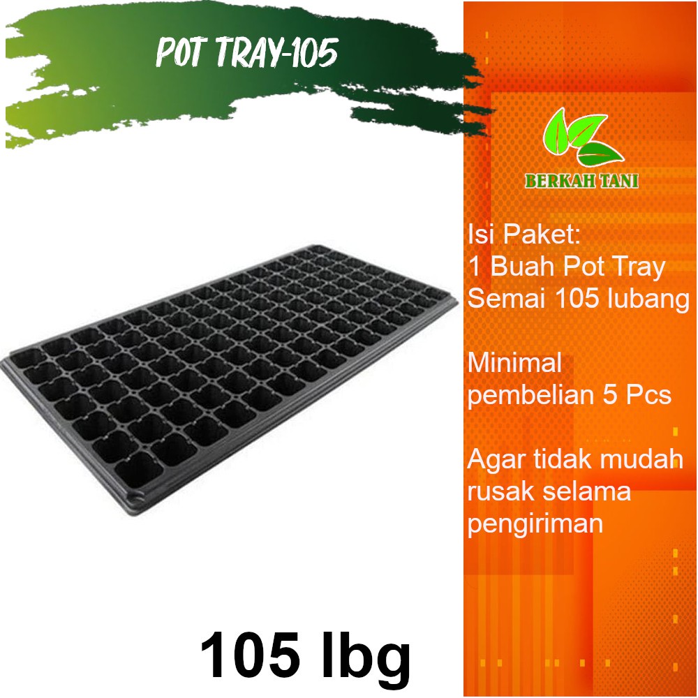 Tray Semai Pot Tray 105 lubang Bahan Tebal