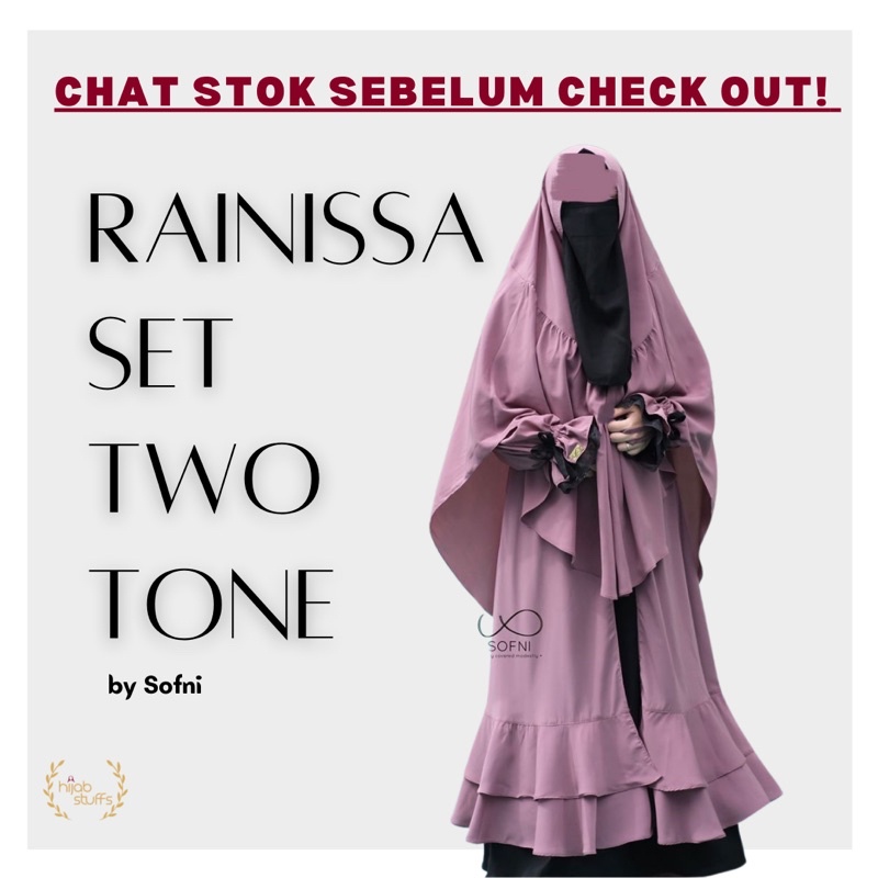 GAMIS SET RAINISSA TWO TONE | SOFNI | HIJAB SYARI POLOS