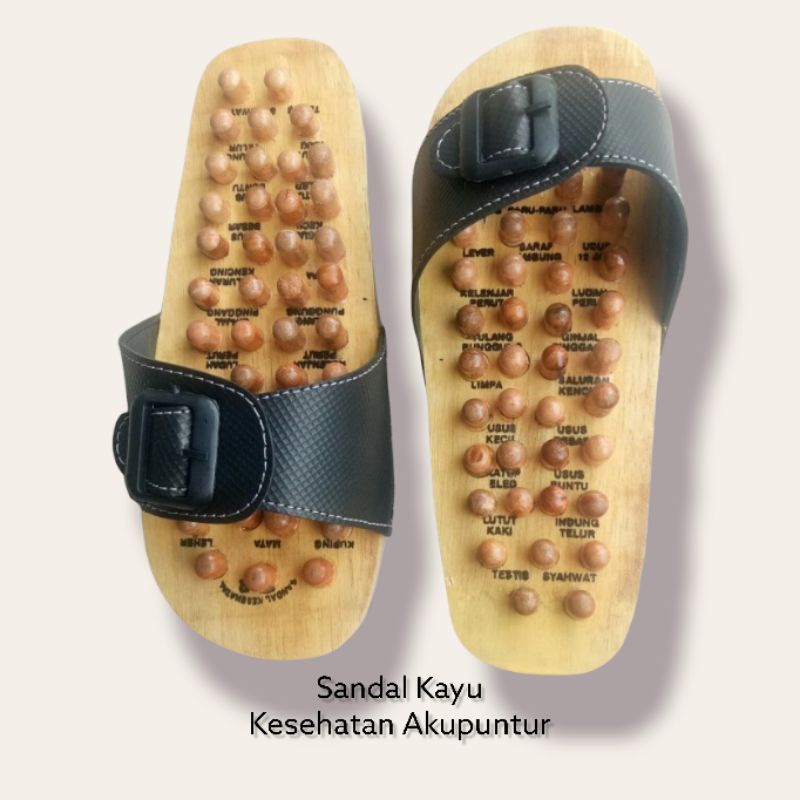 TERBARU TERLARIS PROMO SANDAL KAYU SANDAL KESEHATAN AKUPUNTUR SYARAF SEHAT ALAMI REFLEKSI