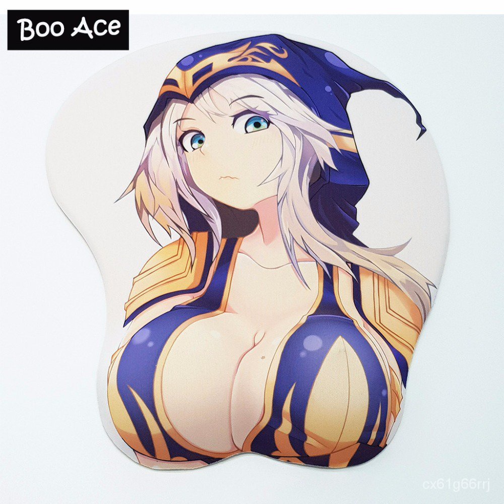 Ashe Gaming 3D Mouse Pad with Silicone gel Boobs Wrist Rest 26*21.5cm