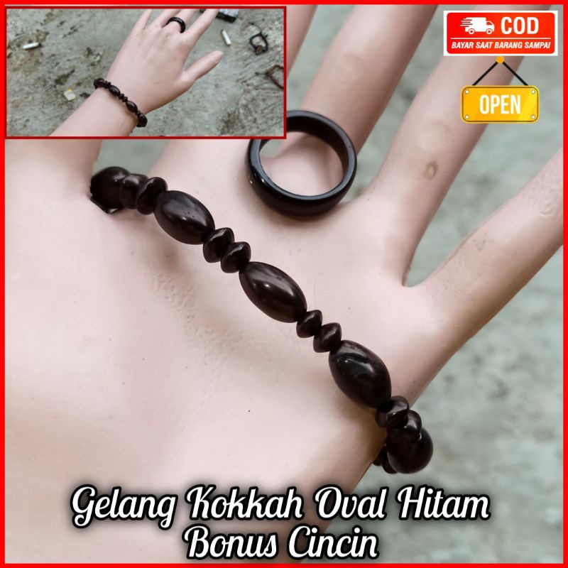 Gelang kokkah Model Oval Halat Gratis Cincin kayu koka kokka kaukah kokah kaokah