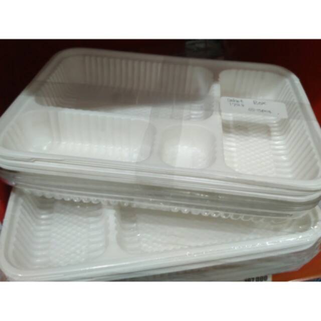 Mika tray box nasi bento putih