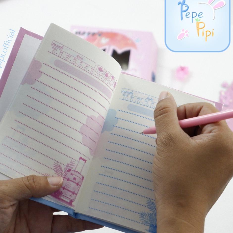 

[MZ472] Buku Diary Korea Besar Note Book Dengan Kunci Gembok Tebal Murah Lucu ztkj351