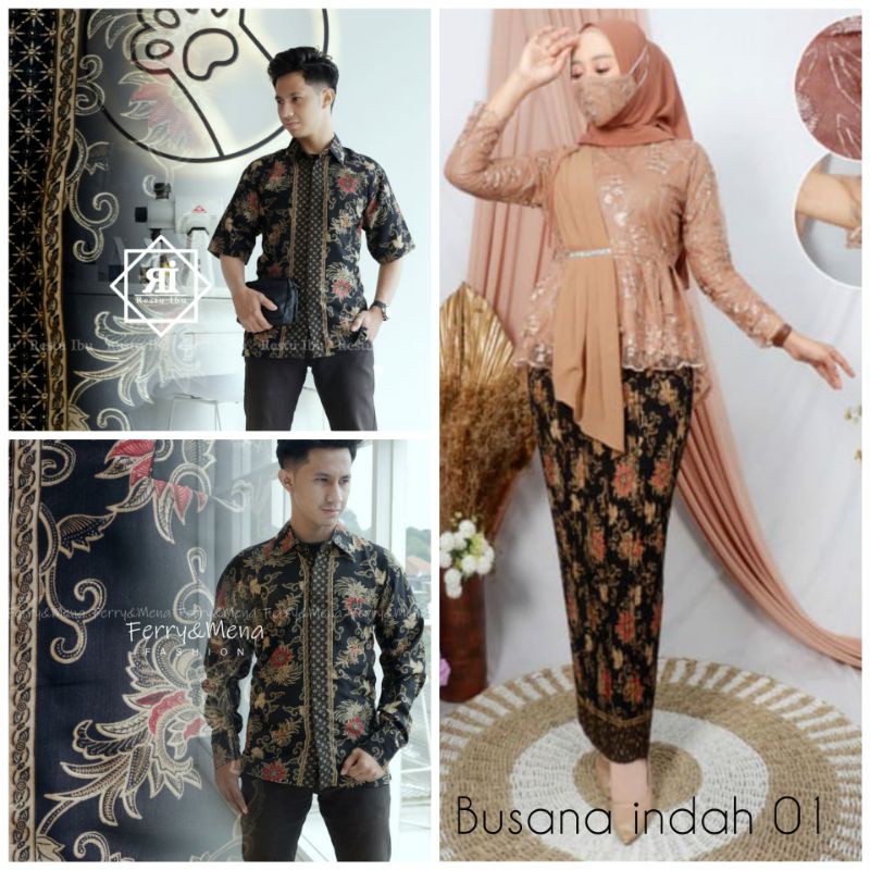 KEBAYA AURORA SLENDANG COUPLE BATIK / BATIK COUPLE / KEBAYA MODERN/ KEBAYA COUPLE