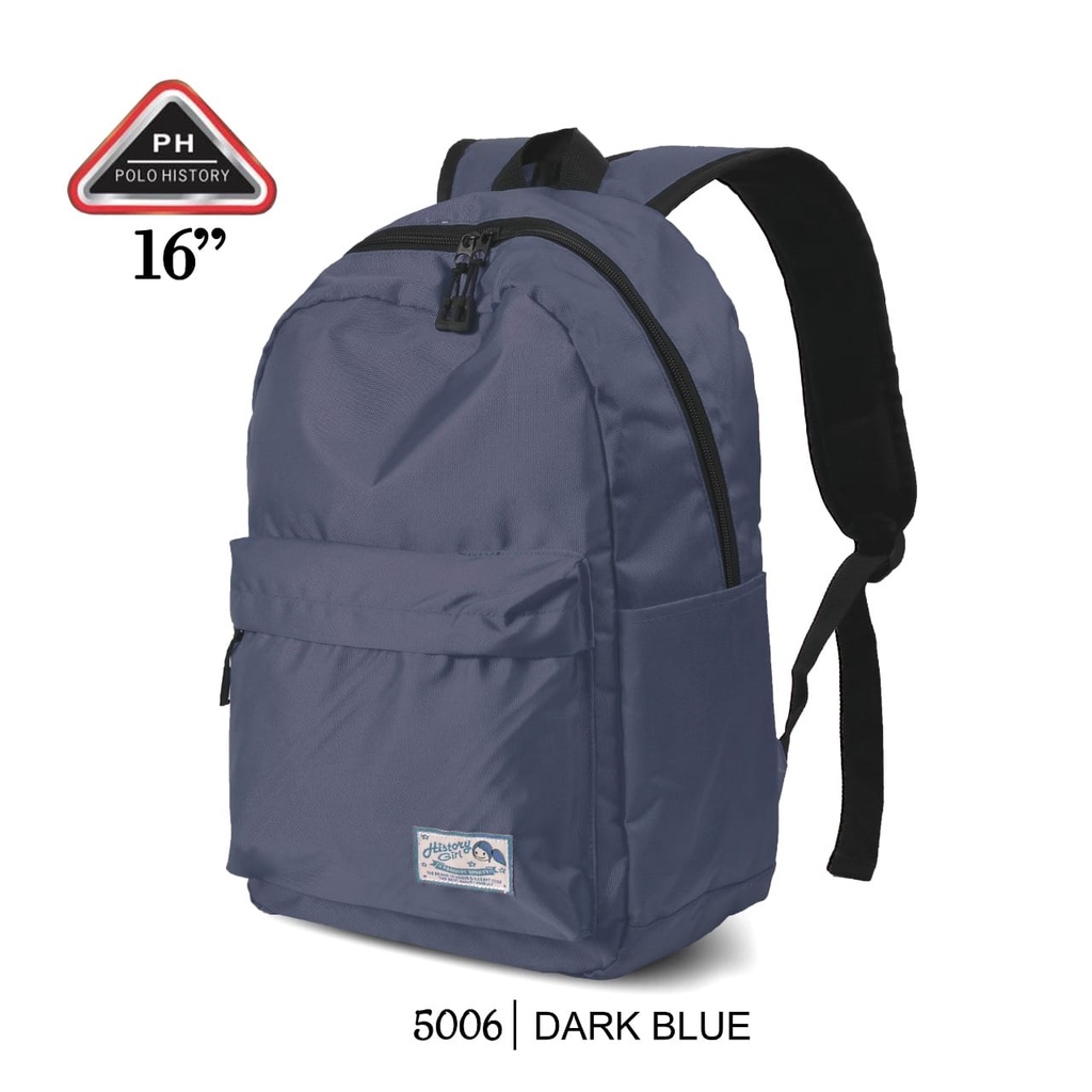 (RSBY) TAS RANSEL FASHION POLO HISTORY 5006 ' 16 / TAS SEKOLAH CASUAL UNISEX  / WATERFROOF