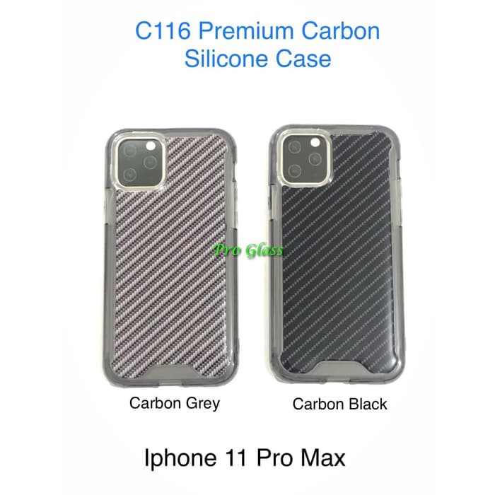 C116 iphone 6/6s/6+/6s+/7/7+/8/8+/x/xs/xr/xsmax/11/11 pro/11 pro max Premium Carbon Silicone Case