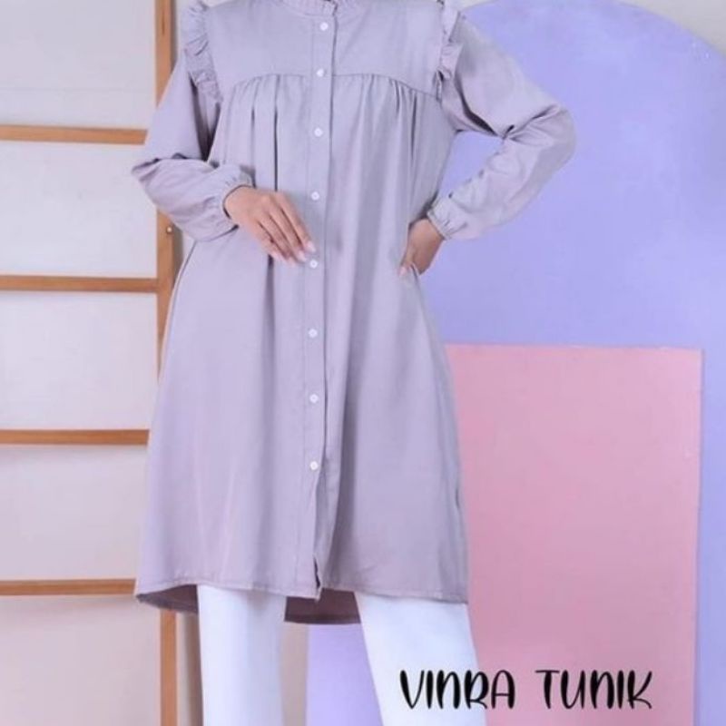 Vinra Tunik || Tunik polos rempel pundak || tunik busui rempel pundak