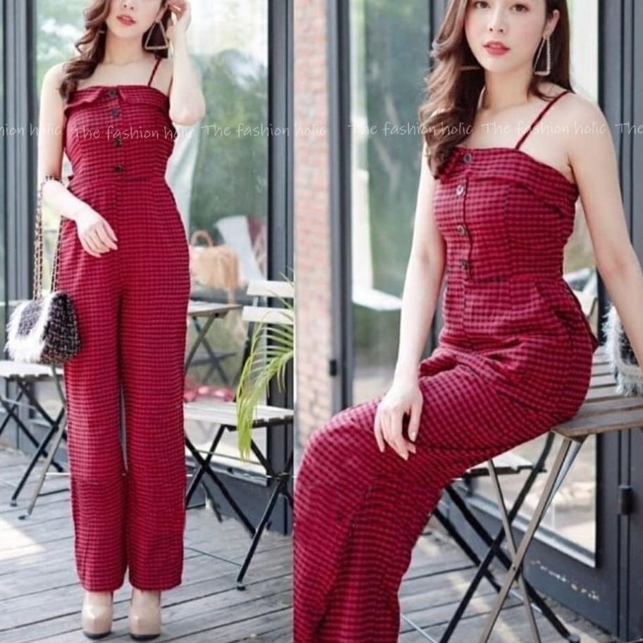 Terbaru.. FWG - JS BANGKOK / JUMPSUIT KOTAK / JUMPSUIT WANITA TERBARU / JUMPSUIT / OVERALL JUMPSUIT