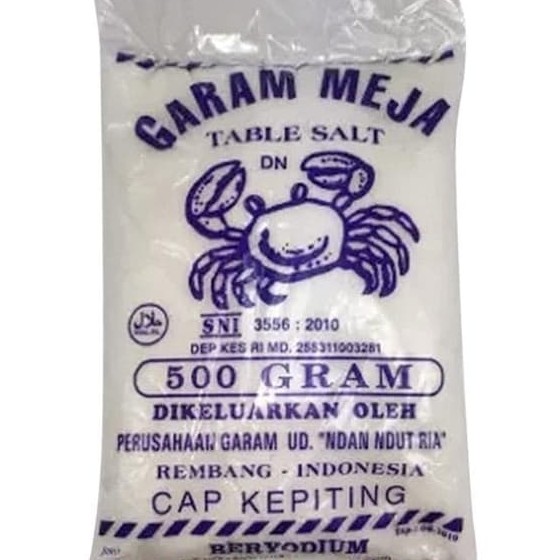 Garam Meja/ Table Salt 500 Gram / Pack