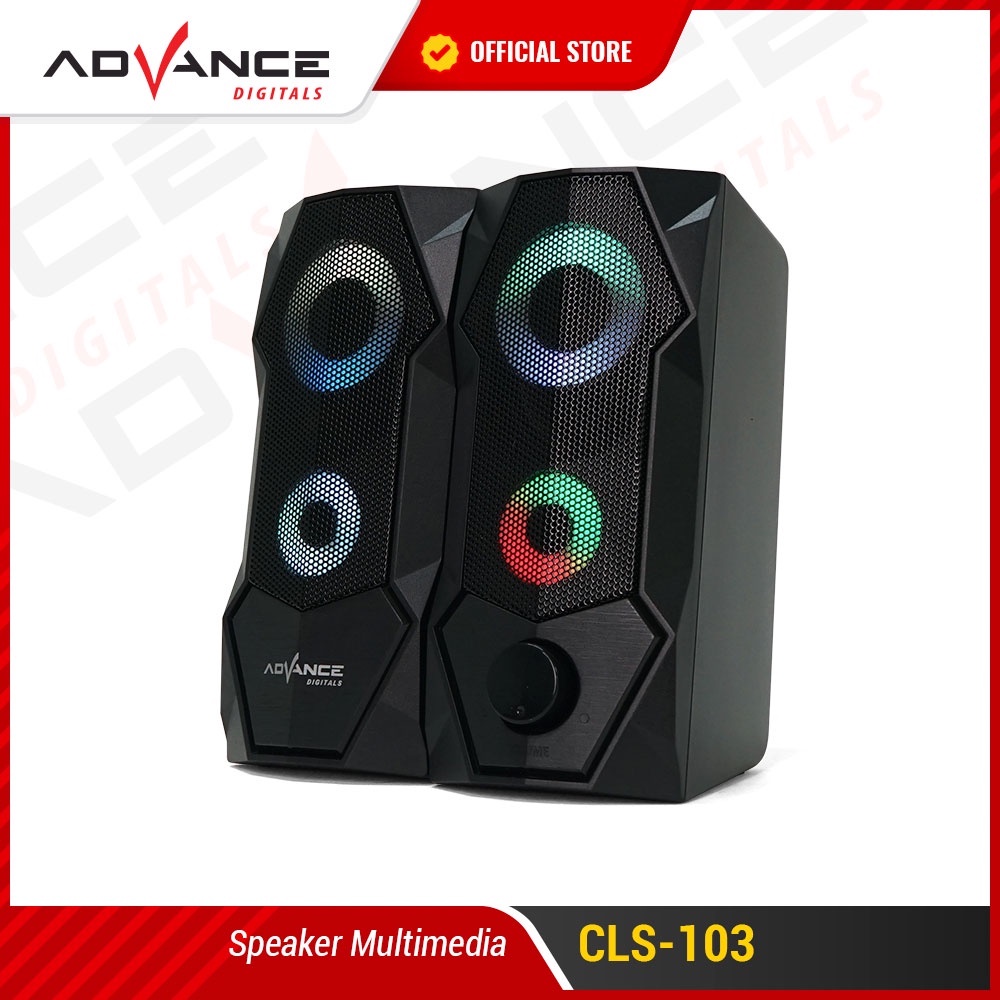 【Garansi 1 Tahun】Advance CLS-103 RGB Gaming Speaker Powerful Bass  Sound Colorful Light Speaker