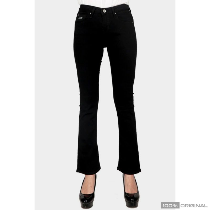 LOGO JEANS Celana Jeans Bootcut Hitam Logo Jeans Original Celana Cutbray Hitam