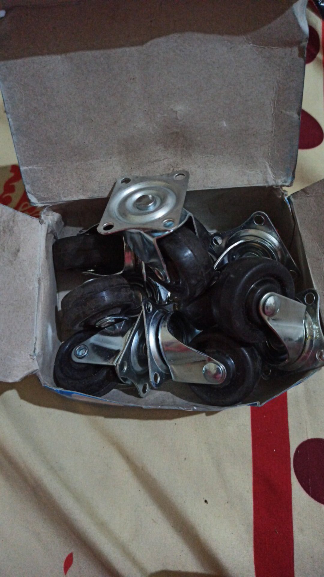 Roda Troli Lemari Koper Meja Karet Kecil 11/2 Inchi