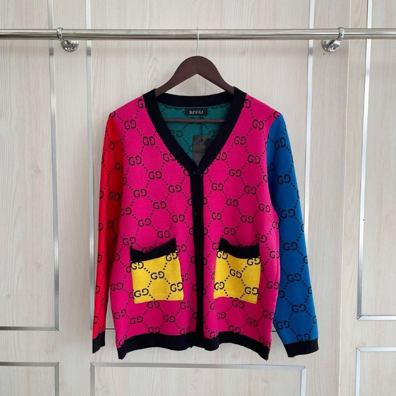 Real pic ORIGINAL TERMURAH Cardigan Rajut PREMIUM Bangkok / Atasan Rajut GUCCI / Cardi ada tag Label