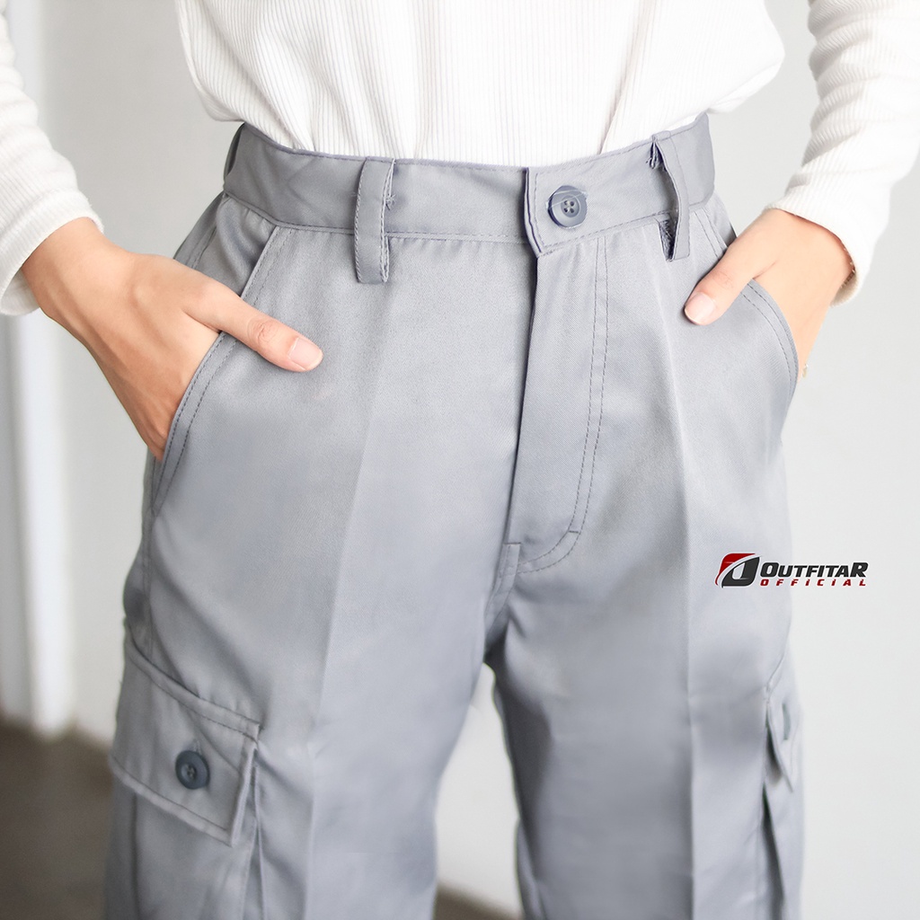 Celana Cargo Wanita Highwaist Jumbo Outdoor Pants Premium