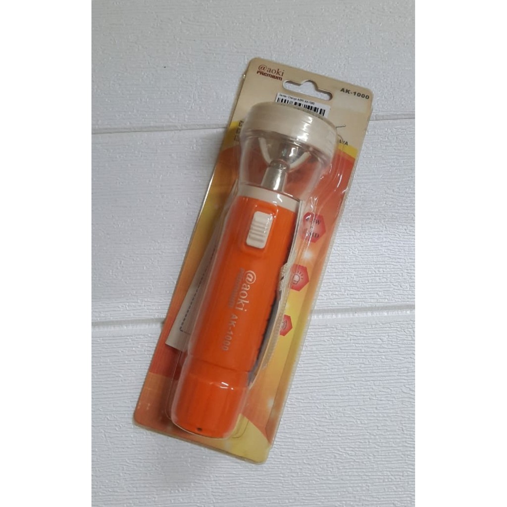 Lampu Senter Cas Rechargeable LED 2in1 AOKI AK 1000 AK-1000