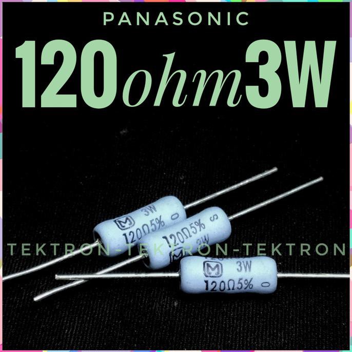 Panasonic 120ohm 3W Resistor 120R 3Watt tektron22 Ayo Order