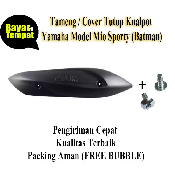 Cover Knalpot Yamaha Mio Sporty Presisi Hitam