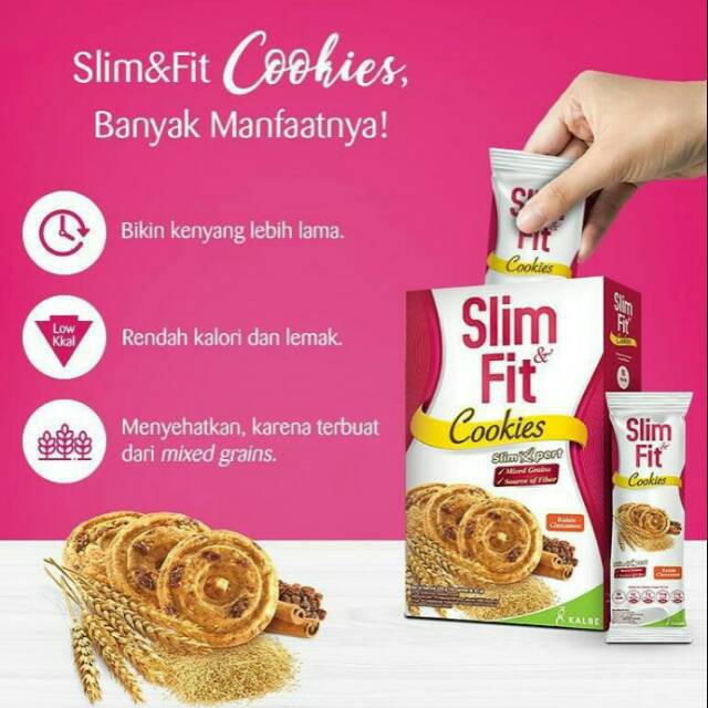 ( TERMURAH ) Slim &amp; Fit Cemilan Diet Sehat / Snack Slim Fit Cookies Kue Camilan Diet Rendah Kalori