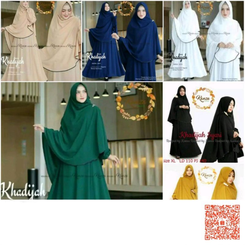 KHADIJAH SYAR'I/GAMIS MUSLIM SET KHIMAR/GAMIS SET JILBAB