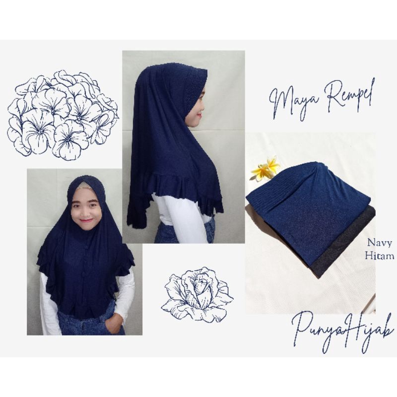 HIJAB MAYA PET ANTEM/HIJAB MAYA INSTAN REMPEL PET ANTEM/JILBAB HIJAB KHIMAR