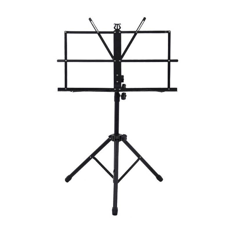 Stand Partitur Musik Adjustable Ukuran 65cm - 135cm Dengan Tas Penyimpanan