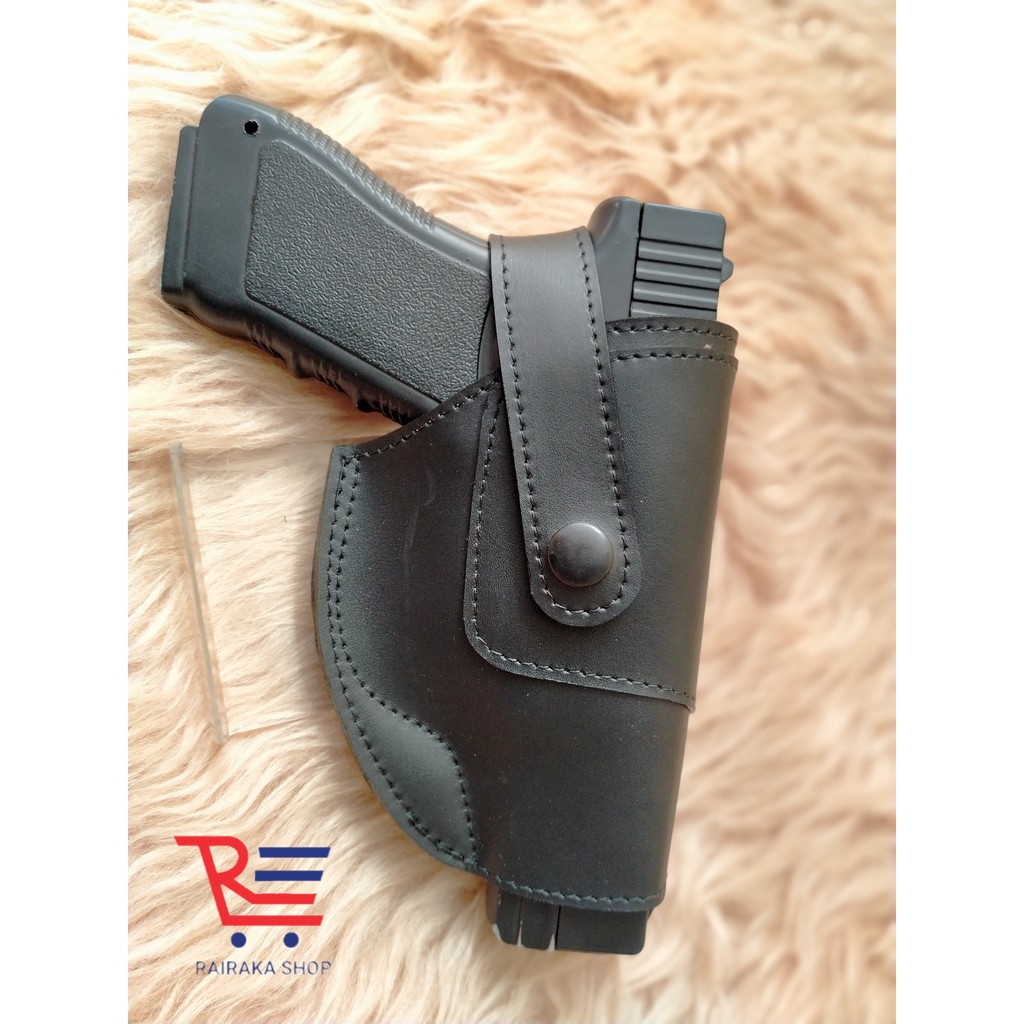 Holster kulit sarung pistol glock 19