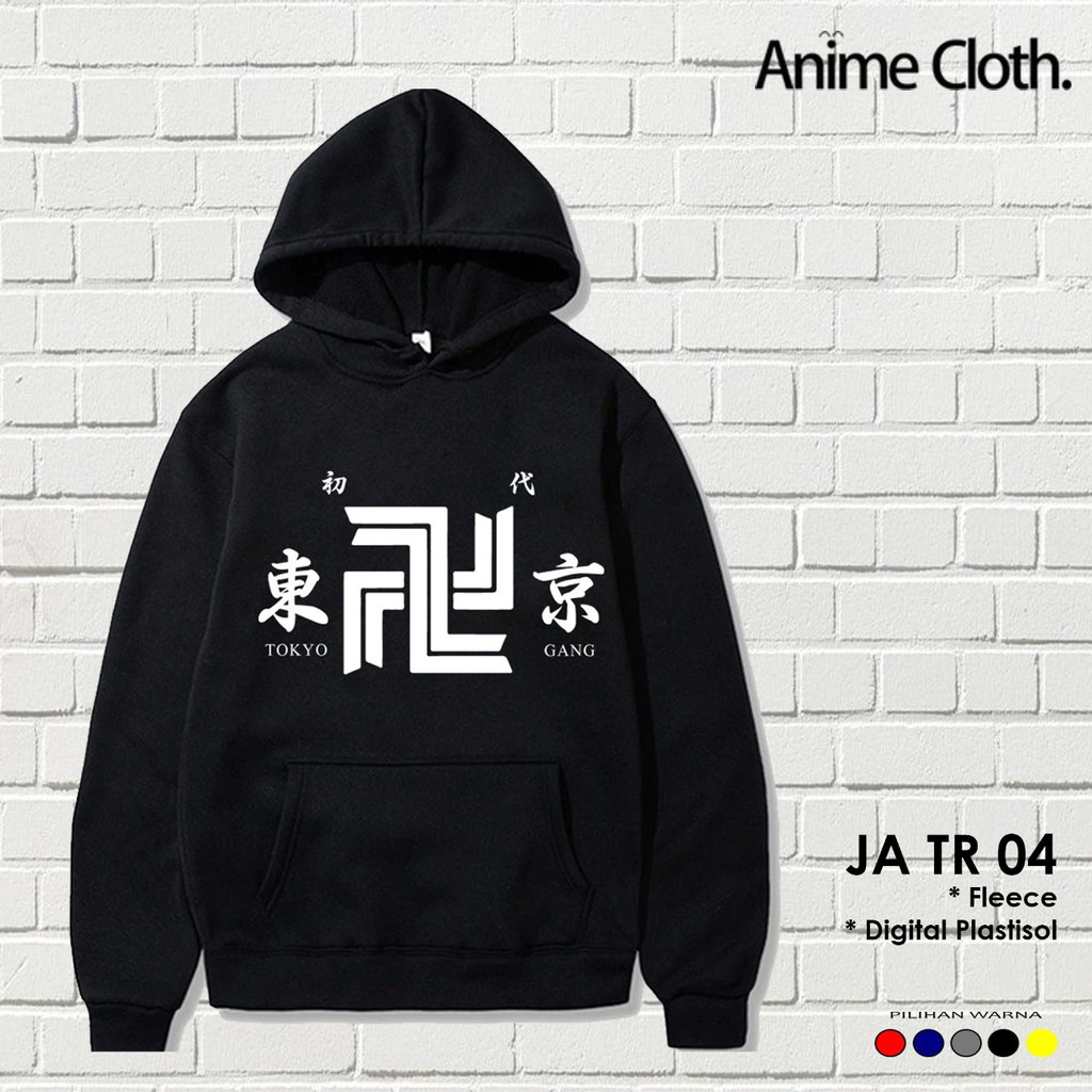 Jaket Tokyo Gang Manji Anime Tokyo Revengers Jumper Cosplay Hoodie