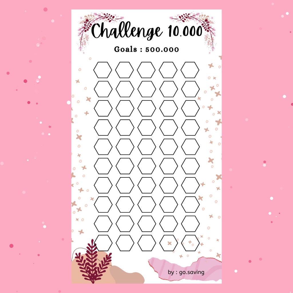 

Binder Saving Challenge 10.000 / Tantangan Menabung Binder A6