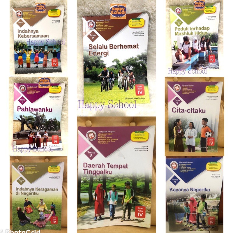 Buku PR Tematik Terpadu Kelas 4 Tema 1 2 3  5 + PEGANGAN GURU