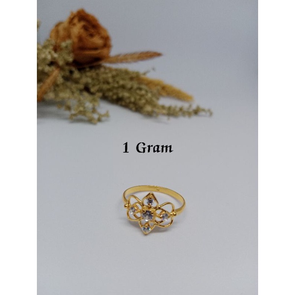 Cincin emas muda model mahkota perhiasan cincin emas