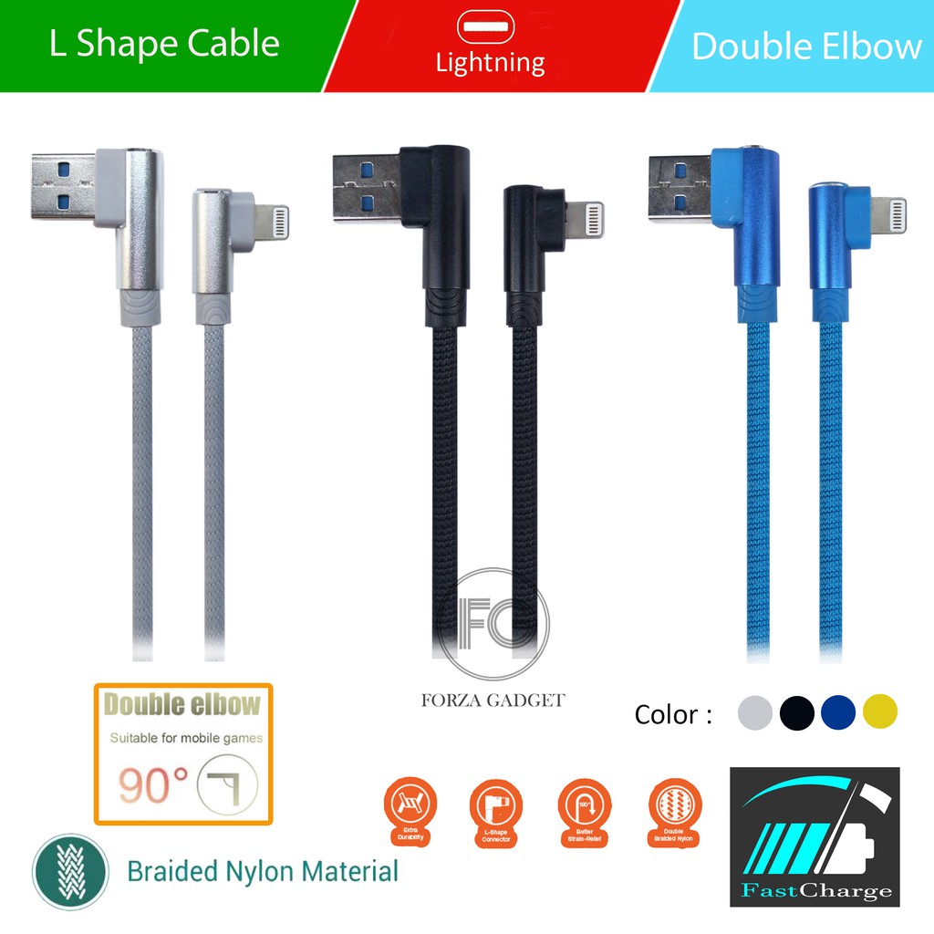 IOS CABLE / L-SHAPE 90⁰ / 90⁰ ELBOW / L CABLE (GAME EDITION)