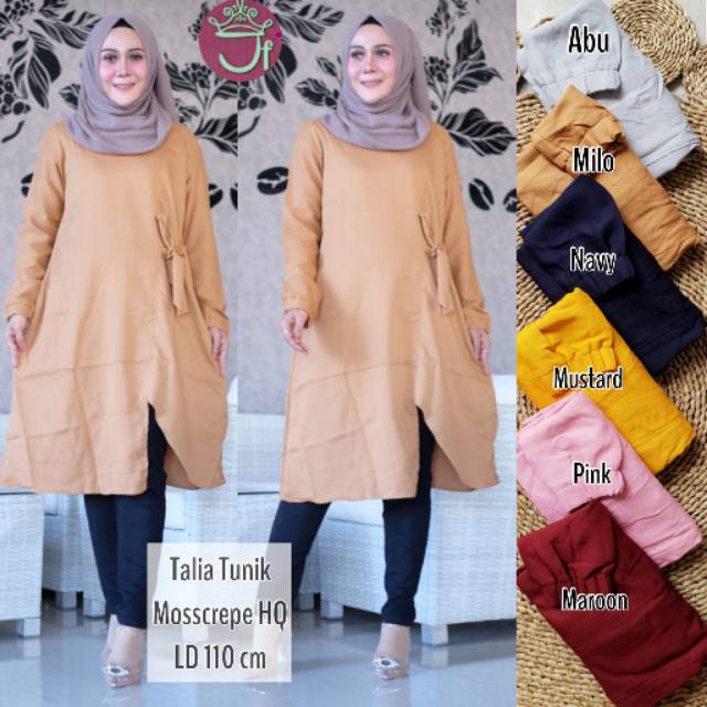 Tunik MOSKREP Moscrepe Tali Samping //JF455