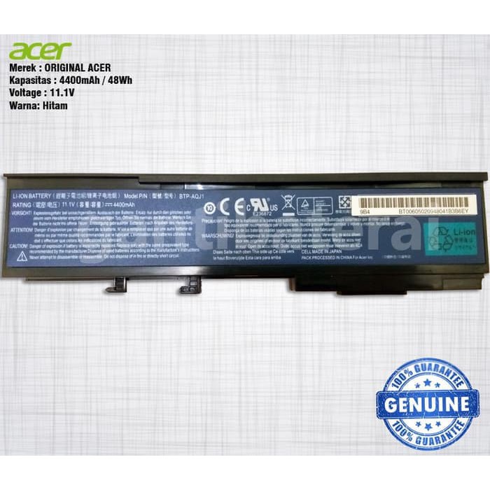 Baterai ORI Acer TM 6290 6291 6292 6293 4720 Asp 5560 2920 APJ1 ANJ1