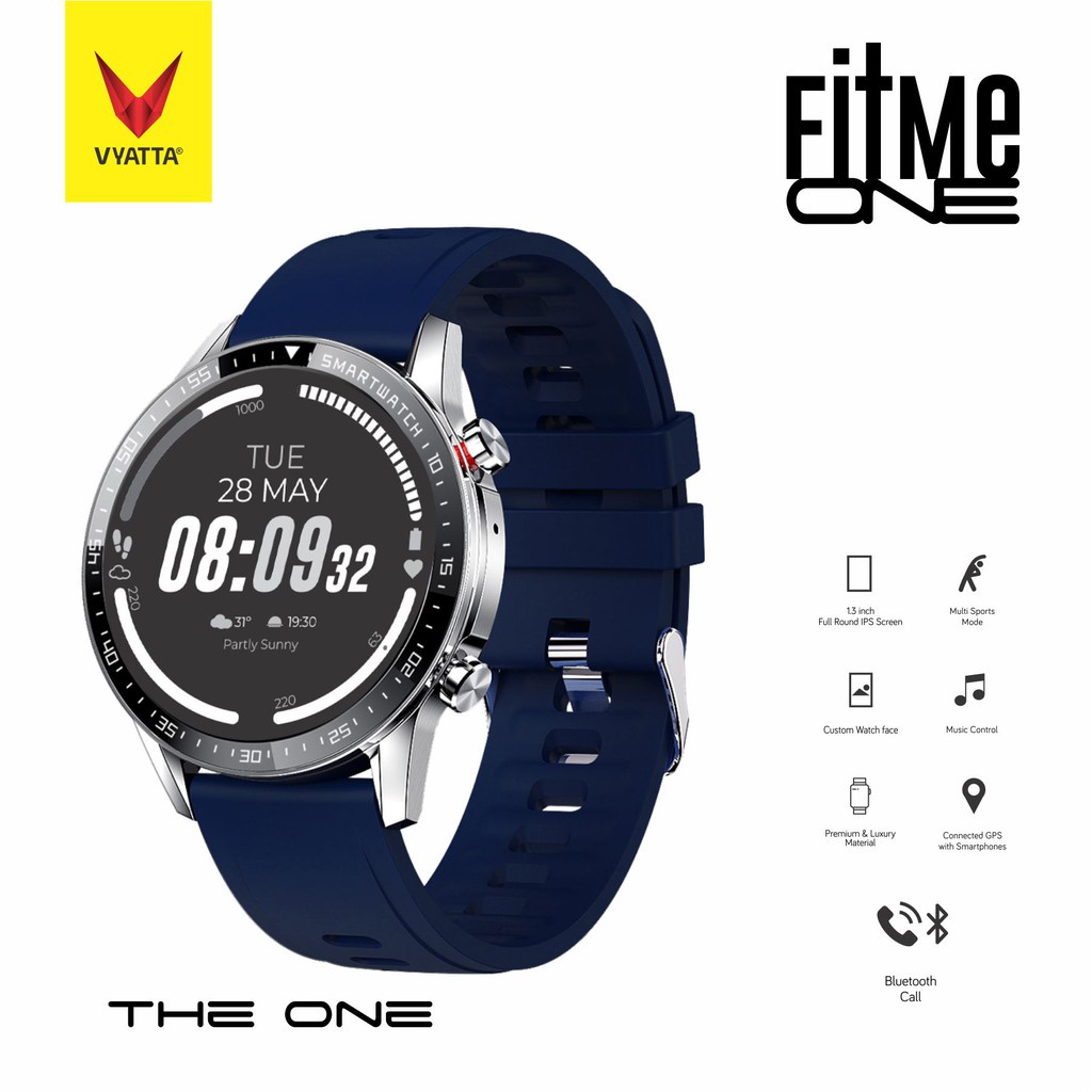 VYATTA Fitme One Smartwatch - Bluetooth Phone Call, Custom Watch Face, GPS Connected, SPO2