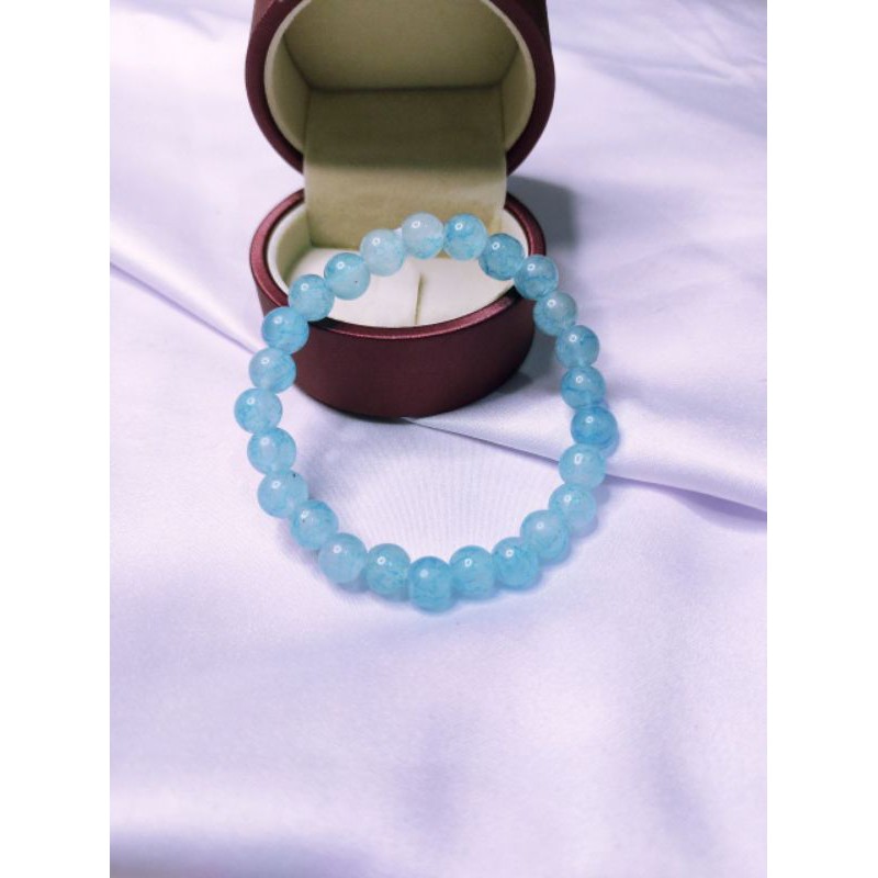 Gelang Batu alam cantik warna biru laut