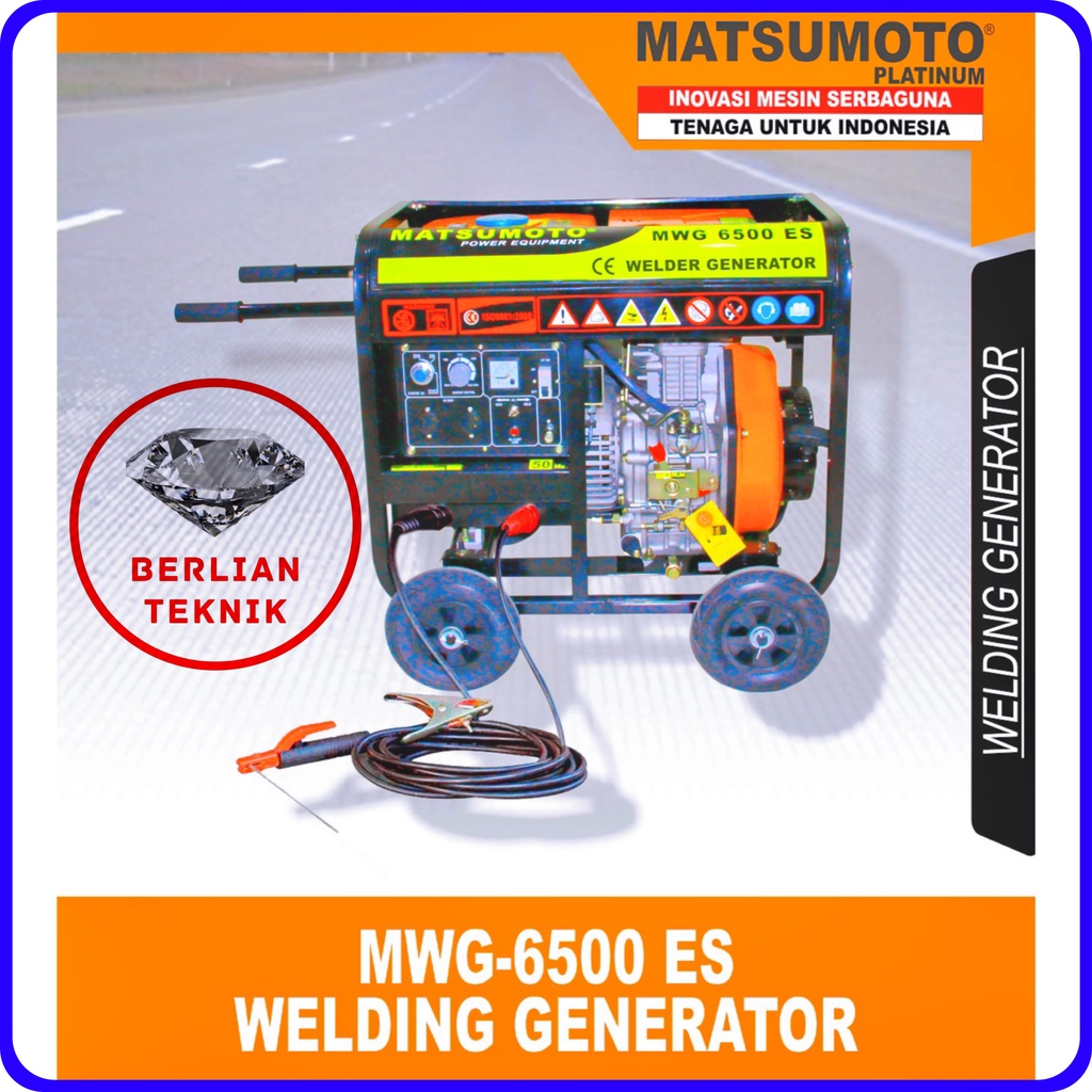 Mesin Las Solar Starter Diesel Welding Welder Generator Matsumoto MWG 6500 ES