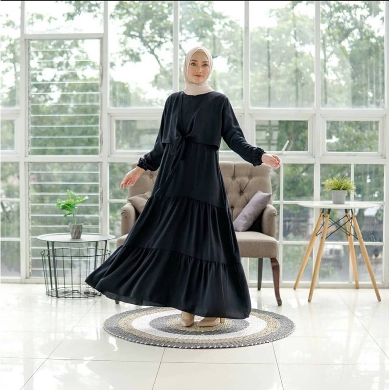 (RPA) GAMIS JEANA REMPEL DAILY BUSUI WANITA DRESS MOSCREPE