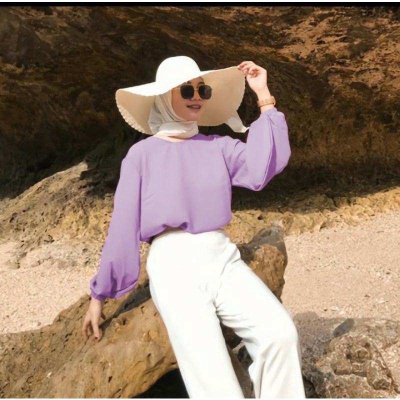 Balena Blouse / Baju Balon/ Lengan Balon