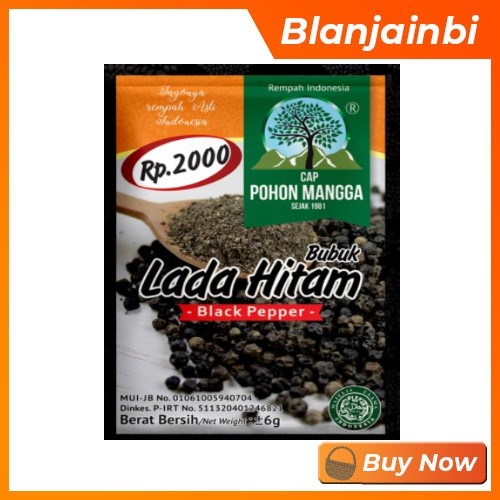 

Lada Hitam Bubuk cap Pohon Mangga