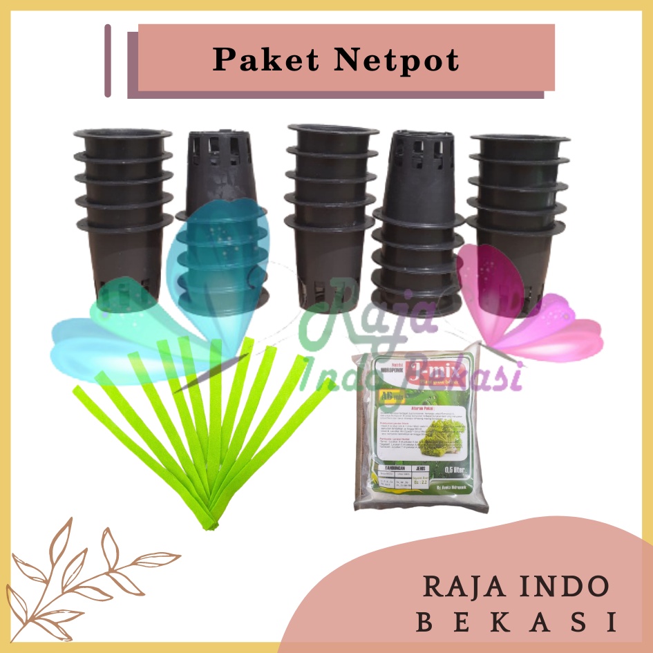 Paket 50 Pcs Netpot Hidroponik 5cm 7 Cm Hitam Netpot Hidroponik Jaring 5 6 7 8 cm - Netpot Bagus - Netpot Murah - Paket Netpot Kain Flanel Ab Mix