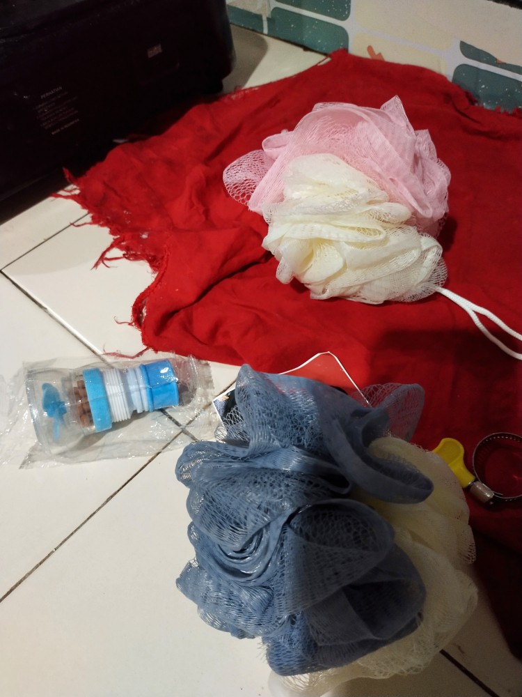 Spon Bola Jaring Mandi Busa | Shower Puff Bath Ball Foaming Sponge