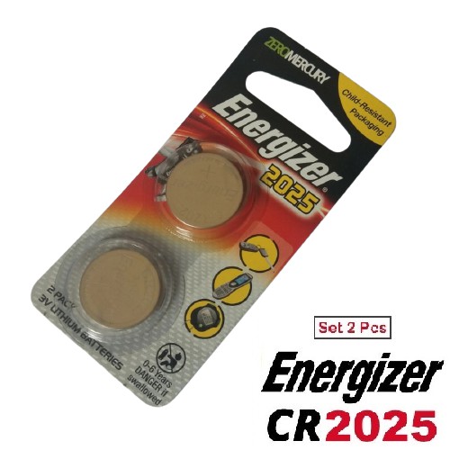 Baterai Kancing CR 2025 Energizer Set 2 Original Battery CR2025 3Volt