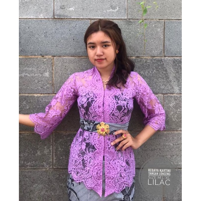 Kebaya Kartini Semi Prancis Tangan Lonceng