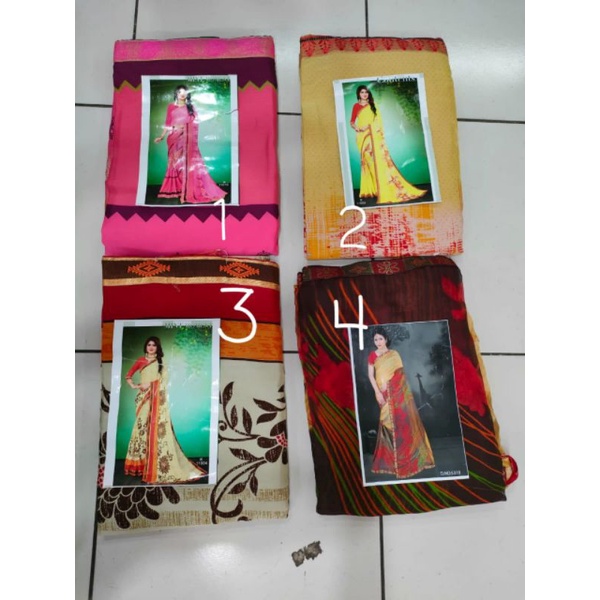 saree india sifon silk sari india modren new motif sare hijab muslim pesta saree