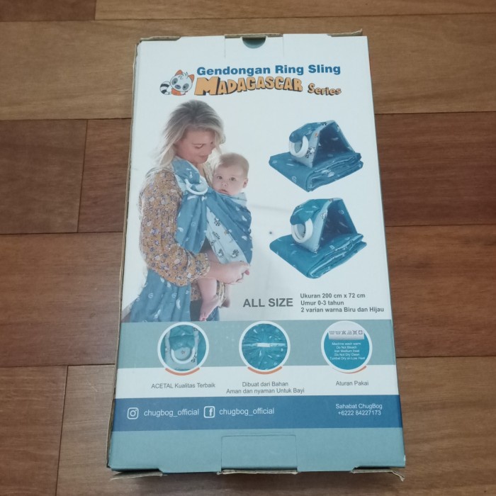 Gendongan Samping Bayi Ring Sling Chugbog Madagaskar Series CGSM7019
