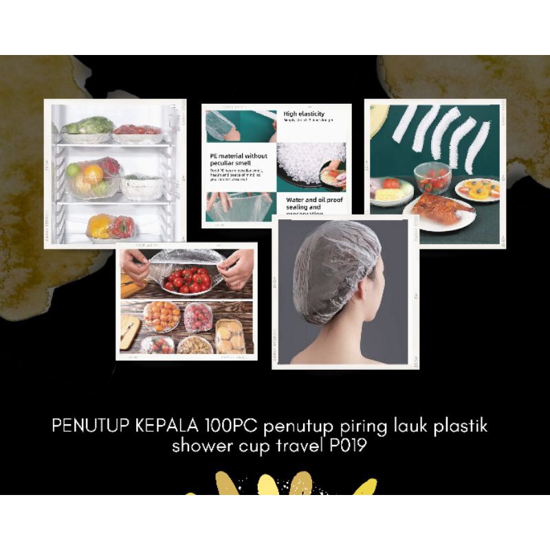 hokkiterus21⭐⭐⭐⭐⭐ PENUTUP KEPALA 100PC penutup piring lauk plastik shower cup travel P019