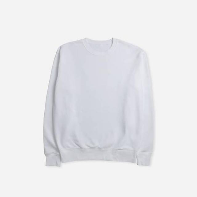 white fleece sweater